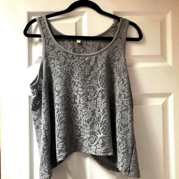 EYESHADOW WOMENS TANK TOP SLEEVELESS SHIRT LACE - Picture 1 of 4